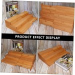 Rak Penyimpanan Peralatan Dapur Multi-Lapis dari Bambu, Organizer Rumah Praktis, Bahan Ramah Lingkungan, Desain Empat Lapis